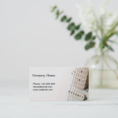 Weiße Singlespulengitarre Visitenkarte (Stehend Vorderseite)