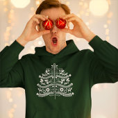 Weiße skandinavische Folk Kunst Nordischer Weihnac Hoodie