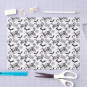 Weiße Skeletttiere Seidenpapier (Handwerk)