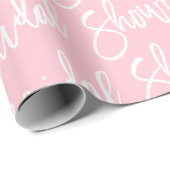 Weiße Skriptkalligraphie des modernen Geschenkpapier (Rolleneckpunkt)