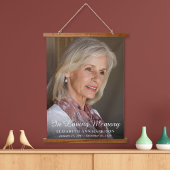 Weiße Skriptüberlagerung für das Foto eines elegan Wandteppich Mit Holzrahmen