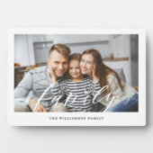 Weiße Skriptüberlagerung Modernes Minimales Foto Fotoplatte (Vorderseite)