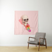 WEISSE SKULL CENTERPIECE WANDTEPPICH (Beispiel)