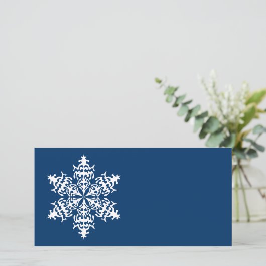 Weiße Slowflakes Eiskristalle (Stehend Vorderseite)