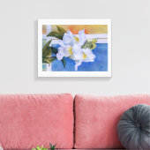 WEISSE SNAP-DRAGONS WRAPPED CANVAS MALERIEREN LEINWANDDRUCK (Insitu (Wohnzimmer))