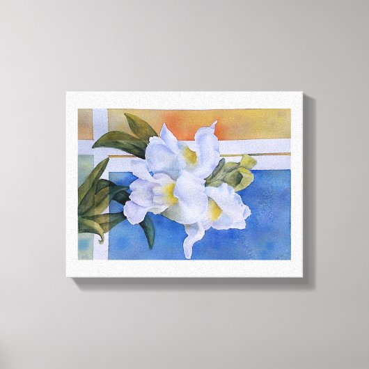 WEISSE SNAP-DRAGONS WRAPPED CANVAS MALERIEREN LEINWANDDRUCK (Vorderseite)