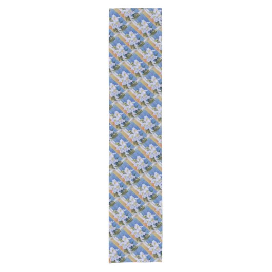 WEISSE SNAPDRAGONS KURZER TISCHLÄUFER (Vorderseite)