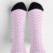 Weiße Socken mit rosa Herzen - Farben auswählen (Oben)