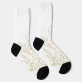 Weiße Socken mit schwarzen Bündchen weisen ein zar (Rechts)