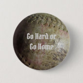 Weiße Softball-Image Button (Vorderseite)