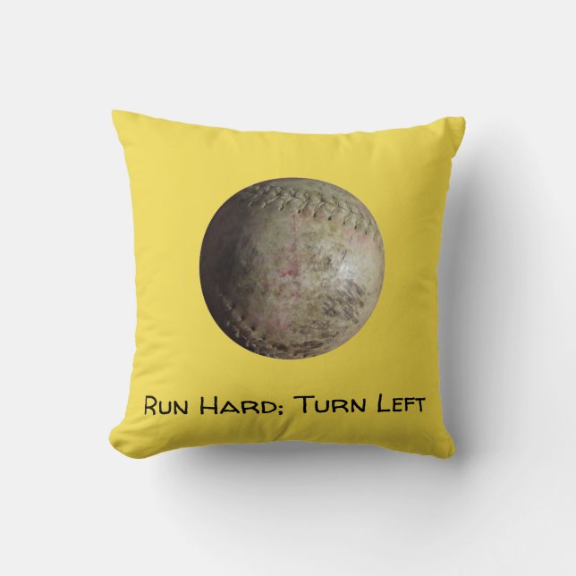 Weiße Softball-Image Kissen (Vorderseite)