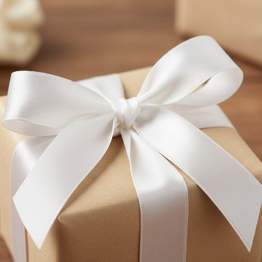 Weiße Solid-Farbe Einfach Minimalistisch Satinband
