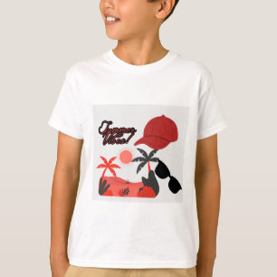 Weiße Sommer-T-Shirt mit kurzen Ärmeln für Jungen T-Shirt
