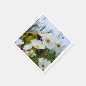 Weiße Sommerblüten – florale Serviette (Ecke)