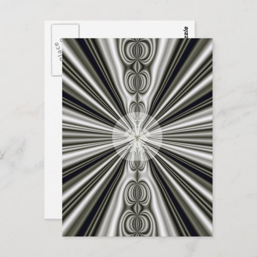 Weiße Sonne Postkarte (Vorne/Hinten)