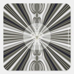 Weiße Sonne Quadratischer Aufkleber