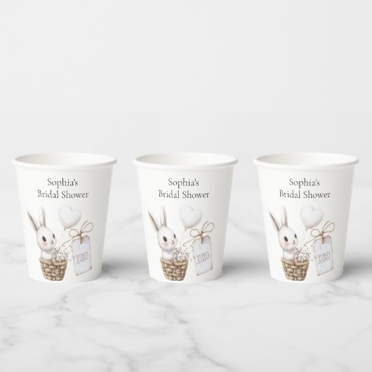 Weiße Sonnenanbeter in einem Korb Babydusche XOXO Pappbecher (Multi)