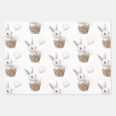 Weiße Sonnenanbeter in einer Basket-Babydusche Geschenkpapier Set (Vorderseite 2)