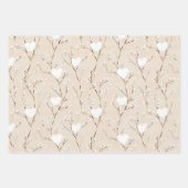 Weiße Sonnenanbeter in einer Basket-Babydusche Geschenkpapier Set (Vorderseite)