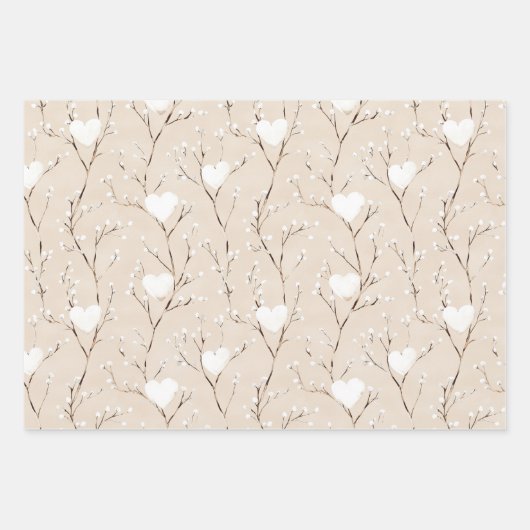 Weiße Sonnenanbeter in einer Basket-Babydusche Geschenkpapier Set (Vorderseite)