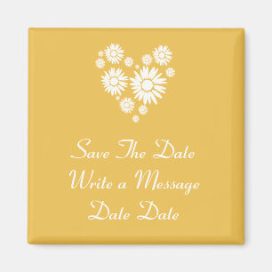 Weiße Sonnenblumen retten das Date Magnet