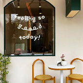 Weiße, sonnendurchflutete Fensterdekoration Fensteraufkleber