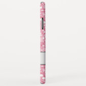 Weiße Spargel und rosa Glitzer Muster Case-Mate iPhone Hülle (Hinten/Rechts)