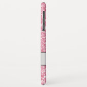 Weiße Spargel und rosa Glitzer Muster Case-Mate iPhone Hülle (Hinten/Links)