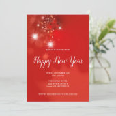 Weiße Spargel und rote Weihnachtsbälle Einladung (Stehend Vorderseite)