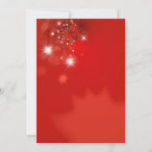 Weiße Spargel und rote Weihnachtsbälle Einladung (Rückseite)