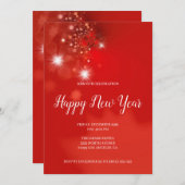 Weiße Spargel und rote Weihnachtsbälle Einladung (Vorne/Hinten)