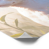 Weiße Sphinx-Katze und Blumen Poster (Ecke)