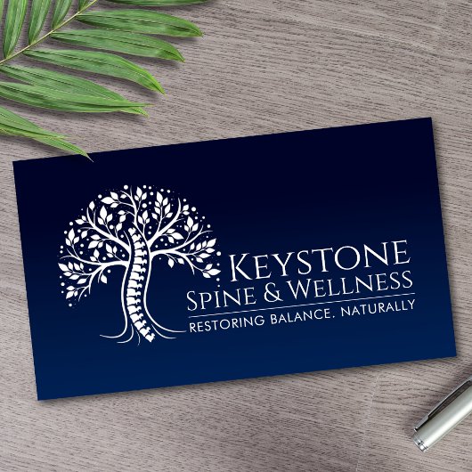 Weiße Spine Visitenkarte