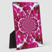 Weiße Spinne auf einer schönen Rote Rose Plaque Fotoplatte (Seite)