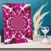 Weiße Spinne auf einer schönen Rote Rose Plaque Fotoplatte (Seite)