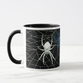 Weiße Spinne im Netz, Webbing Tasse (Links)