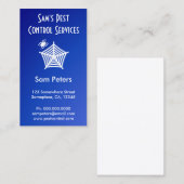 Weiße Spinne und Web Pest Kontrolle kundenspezifis Visitenkarte (Vorne/Hinten)