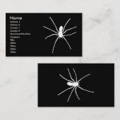 Weiße Spinne Visitenkarte (Vorne/Hinten)