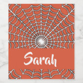 Weiße Spinnennetzmuster Weinetikett (Einzelnes Label)