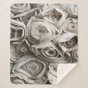 Weiße Spinnstoffpartie Sherpadecke