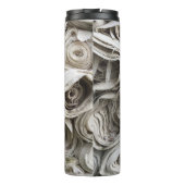 Weiße Spinnstoffpartie Thermosbecher (Rückseite)