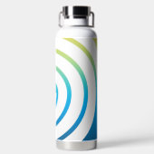 Weiße Spiral-Farbhintergrund Trinkflasche (Rückseite)