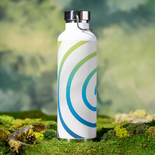 Weiße Spiral-Farbhintergrund Trinkflasche
