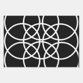 Weiße Spiralkreise Geschenkpapier Set (Vorderseite 3)