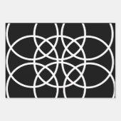 Weiße Spiralkreise Geschenkpapier Set (Vorderseite)