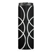 Weiße Spiralkreise Thermosbecher (Rückseite)