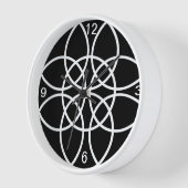 Weiße Spiralkreise Uhr (Winkel)