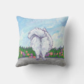 Weiße Spitz-Geschenke u. Zusätze Kissen (Rückseite)