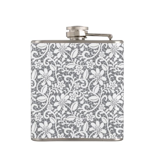 Weiße Spitze 1 Flachmann (Rückseite)