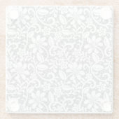 Weiße Spitze 1 Glasuntersetzer (Rückseite)